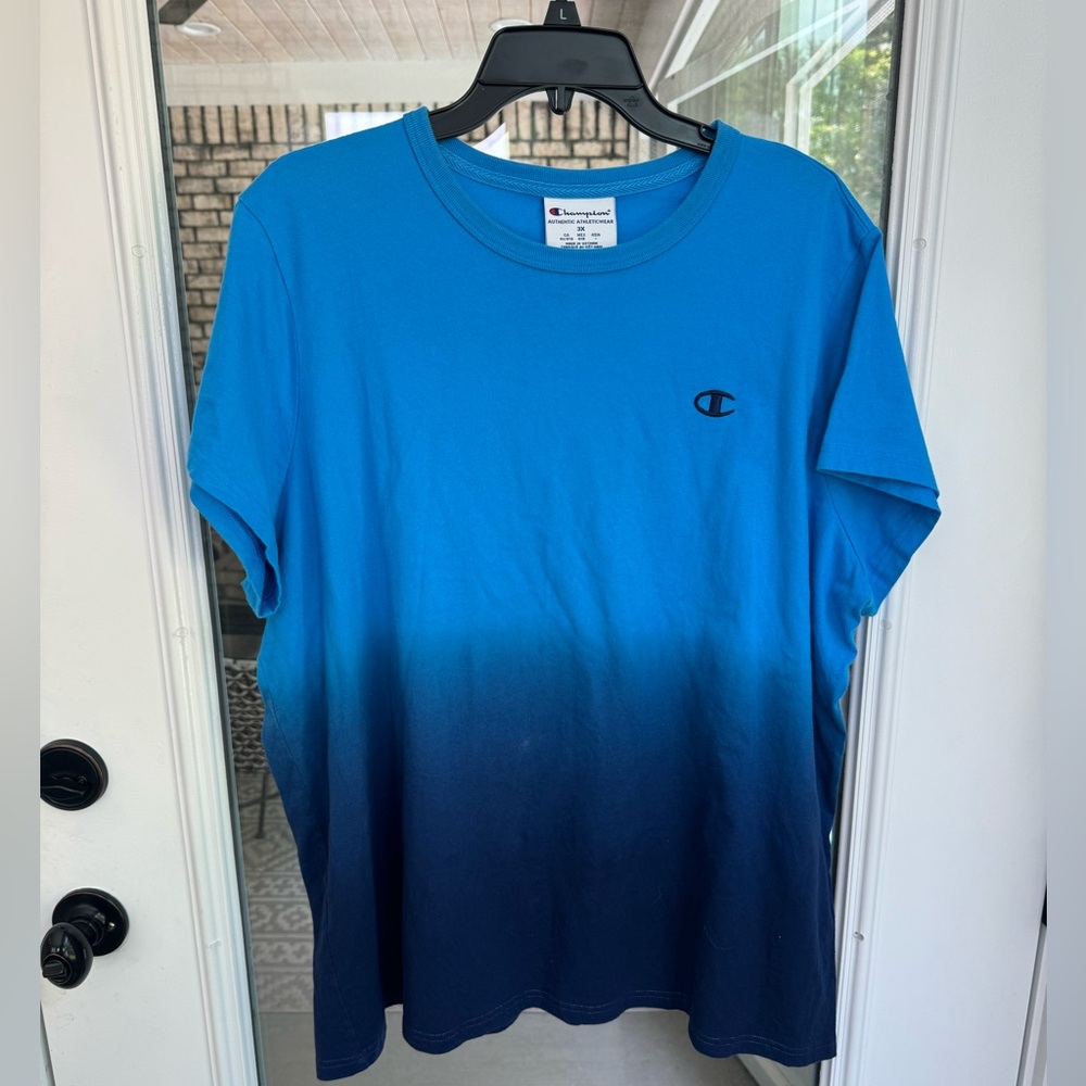 Men’s Blue Ombré Champion T-shirt XXXL